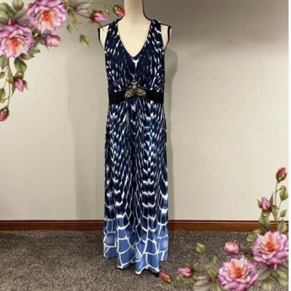 Jeweled V-Neck Maxi Dress - Picture 1 of 8
